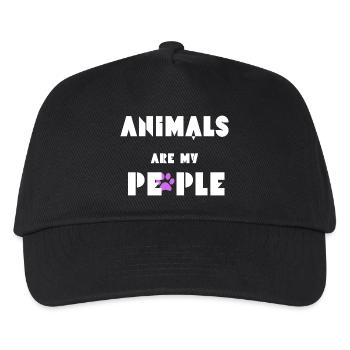 Les animaux sont mon peuple - Casquette de baseball Enfant - noir - Devant