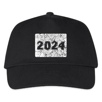 Number 2024 - Kids’ Baseball Cap - black - Front