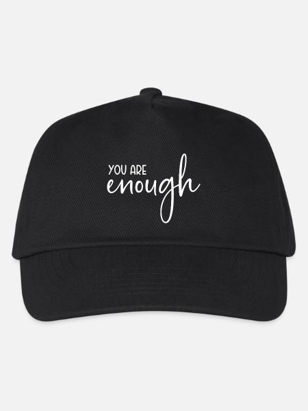 You are enough - Kinder Basecap - Schwarz