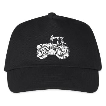 Silhouette du tracteur - Casquette de baseball Enfant - noir - Devant