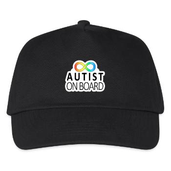Autiste à bord : autocollants sur la neurodiversité - Casquette de baseball Enfant - noir - Devant