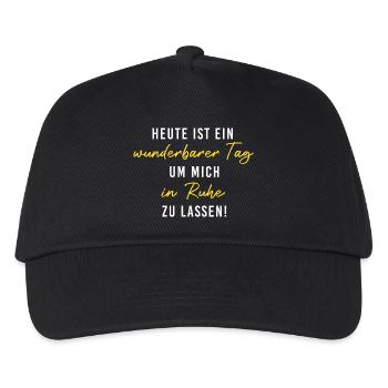 Heute wunderbarerer Tag, um mich in Ruhe zu lassen - Kinder Basecap - Schwarz - Vorne