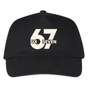 67 Six Seven – Urban Typografie - Kinder Basecap - Schwarz - Vorne