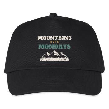 Mountains Over Mondays - Kids’ Baseball Cap - black - Front