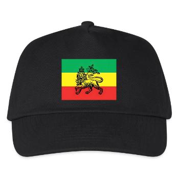 Haile Selassie I Jah Rastafari Rasta Reggae Roots - Kids’ Baseball Cap - black - Front