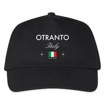 Otranto Italy Coordinates Travel Souvenir - Kids’ Baseball Cap - black - Front