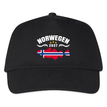 Dorsch Angeln Norwegen 2027 - Kinder Basecap - Schwarz - Vorne