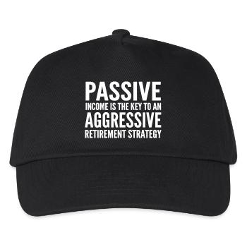 Passives Einkommens-Aggressives Rentenangebot - Kinder Basecap - Schwarz - Vorne