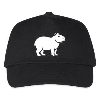 Capybara Wasserschwein - Kinder Basecap - Schwarz - Vorne