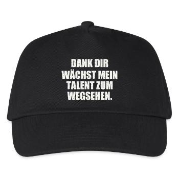 DANK DIR WÄCHST MEIN TALENT ZUM WEGSEHEN - Kinder Basecap - Schwarz - Vorne