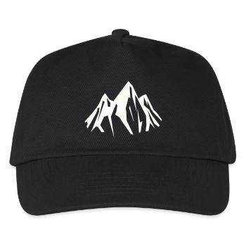 Spitzengipfel Silhouette - Kinder Basecap - Schwarz - Vorne