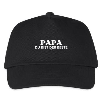 Papa ist der Beste - Kinder Basecap - Schwarz - Vorne