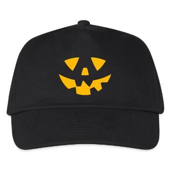 Halloween-Kostüm Kürbis Kürbislaterne Halloween - Kinder Basecap - Schwarz - Vorne