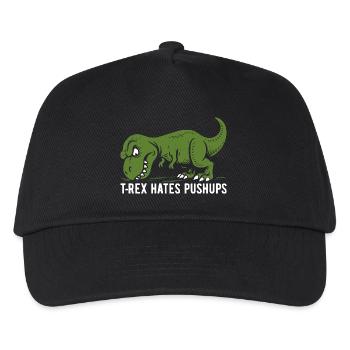 T-Rex déteste les pompes - Tyrannosaurus - cadeau - Casquette de baseball Enfant - noir - Devant