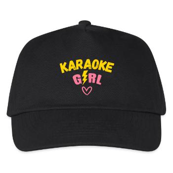 Karaoke Girl Singer - Kinder Basecap - Schwarz - Vorne