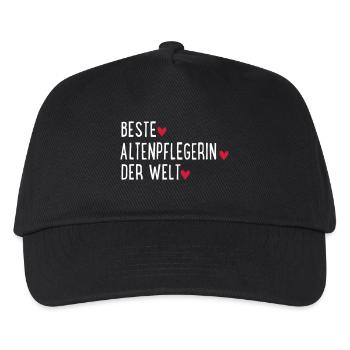 Beste Altenpflegerin der Welt - Kinder Basecap - Schwarz - Vorne