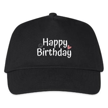Happy birthday - Kinder Basecap - Schwarz - Vorne