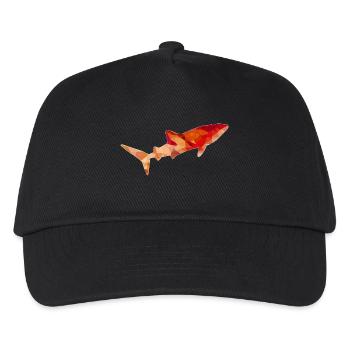 Whale shark red gold - Kids’ Baseball Cap - black - Front