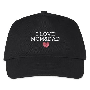 I love mom and dad - Kids’ Baseball Cap - black - Front