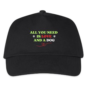 Chien disant chien disant chien chien amoureux - Casquette de baseball Enfant - noir - Devant