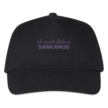 "Sarkasmus - Fließend Sarkasmus Sprechen Lustig" - Kinder Basecap - Schwarz - Vorne