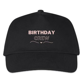 Birthday Crew - Kinder Basecap - Schwarz - Vorne