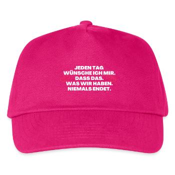 Ich liebe dich Lieblingsmensch - Kinder Basecap - Fuchsia - Vorne