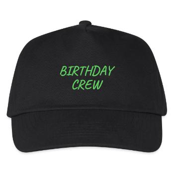 Birthday Crew - Kinder Basecap - Schwarz - Vorne