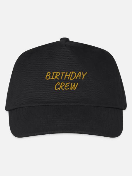 Birthday Crew - Kinder Basecap - Schwarz