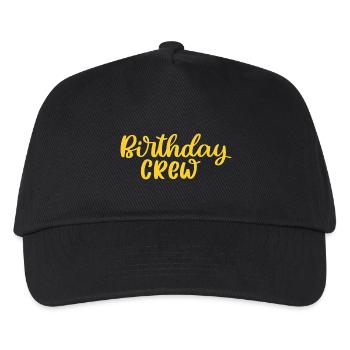 Birthday Crew Happy Birthday - Kinder Basecap - Schwarz - Vorne