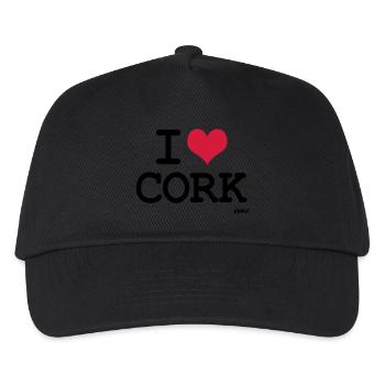i love cork by wam - Kids’ Baseball Cap - black - Front