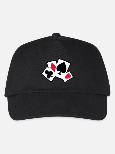 poker cards - Kids’ Baseball Cap - black