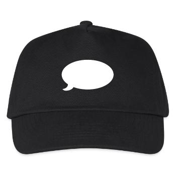 Blase (weiß) - Kinder Basecap - Schwarz - Vorne