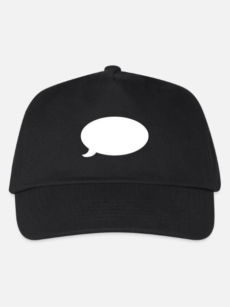 Bubble (white) - Kids’ Baseball Cap - black
