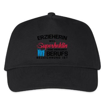 Erzieherin - Kinder Basecap - Schwarz - Vorne