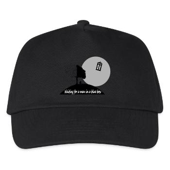 WAITING FOR A MAN IN A BLUE BOX - Kids’ Baseball Cap - black - Front