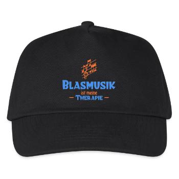 Blasmusik ist meine Therapie - Kinder Basecap - Schwarz - Vorne