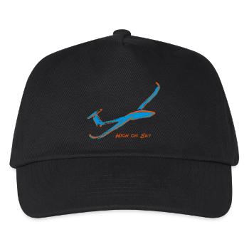 Segelflieger - Kinder Basecap - Schwarz - Vorne
