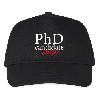 Doctor / Physician: PhD candidate or survivor? - Kids’ Baseball Cap - black - Front