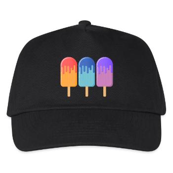Ice cream on the stick 004 AllroundDesigns - Kids’ Baseball Cap - black - Front