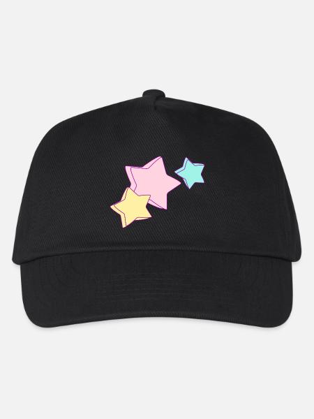 Unicorn Stars - Kinder Basecap - Schwarz