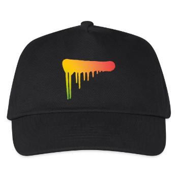 Graffiti Kunst Spraydose Farbe Strich Streetart - Kinder Basecap - Schwarz - Vorne