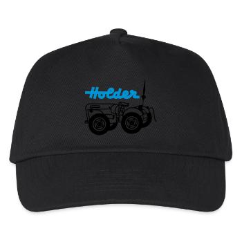 Holder mit Schriftzug - Kinder Basecap - Schwarz - Vorne