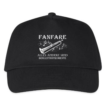 Blasmusik Fanfare alles andere Begleitinstrumente - Kinder Basecap - Schwarz - Vorne