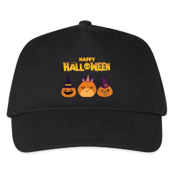 Happy halloween costume funny pumpkin gift - Kids’ Baseball Cap - black - Front