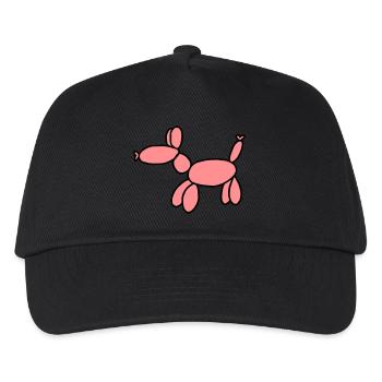 Luftballon Tier Geschenk - Kinder Basecap - Schwarz - Vorne