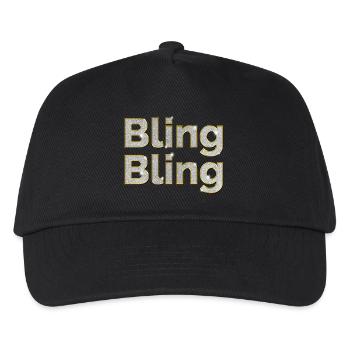 Bling Bling - Kinder Basecap - Schwarz - Vorne