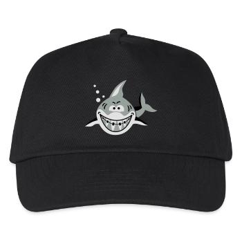 Hai mit Zahnspange - Kids’ Baseball Cap - black - Front