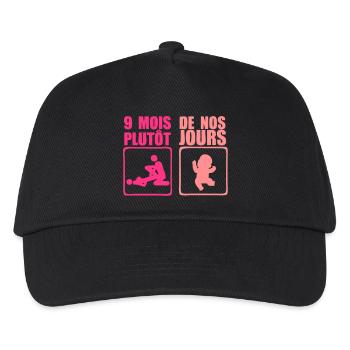 9 mois plutot - Casquette de baseball Enfant - noir - Devant