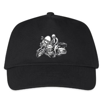 Chopper / Moto 05_wei ß - Casquette de baseball Enfant - noir - Devant